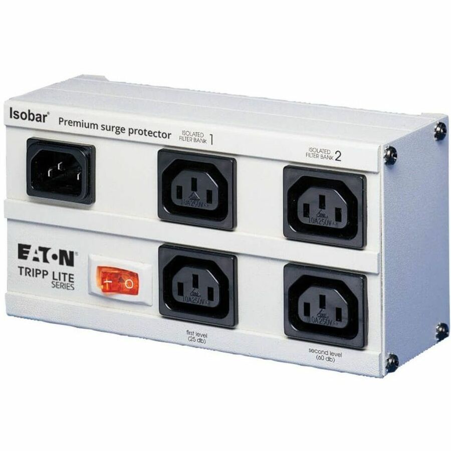 Tripp Lite by Eaton Isobar 4-Outlet 230V Surge Protector Detachable 6 ft. (1.83 m) Cord 680 Joules Metal Housing
