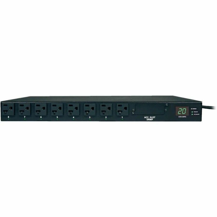 Tripp Lite by Eaton PDU 1.9kW Single-Phase Local Metered Automatic Transfer Switch PDU 2 120V L5-20P / 5-20P Inputs 16 5-15/20R Outputs 1U TAA