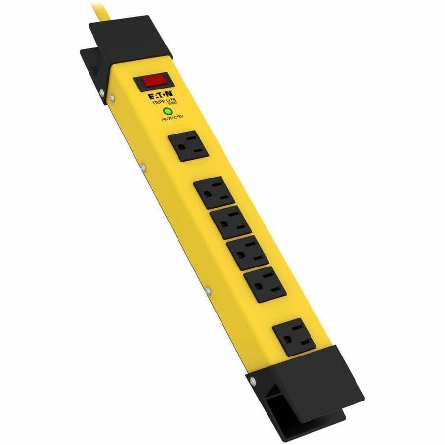 Eaton Tripp Lite Series Protect It! 6-Outlet Industrial Safety Surge Protector, 9 ft. Cord, 1500 Joules, Cord Wrap, Hang Holes