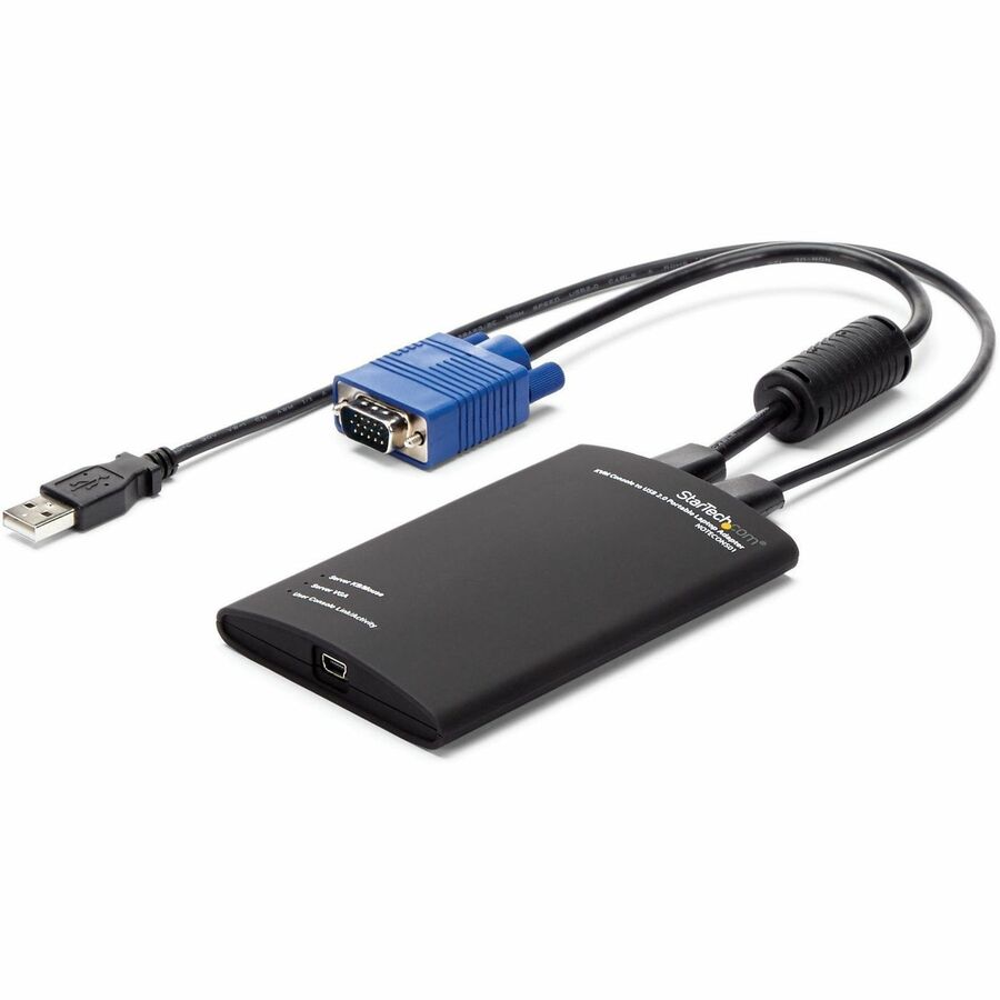 StarTech KVM Console to USB 2.0 Portable Laptop Crash Cart Adapter, Compact Notebook/Netbook KVM to USB Portable KVM Console, TAA