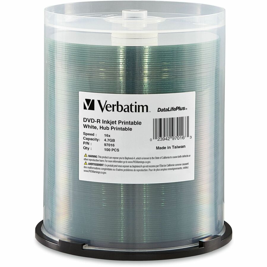DVD-R 4.7GB 16X DATALIFEPLUS100PK INKJET