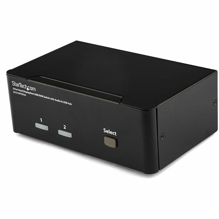 StarTech 2 Port Dual DisplayPort USB KVM Switch with Audio, TAA