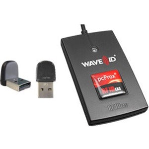 RF IDEAS RDR-6081AKU WAVE ID SOLO KEYSTROKE HID PROX BLACK USB READER