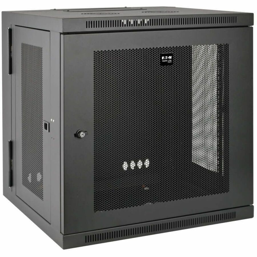 Tripp Lite by Eaton SmartRack 10U Low-Profile Switch-Depth Wall-Mount Small Rack Enclosure Hinged Back