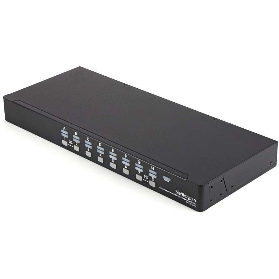 StarTech 16 Port 1U Rackmount USB KVM Switch Kit with OSD and Cables, TAA