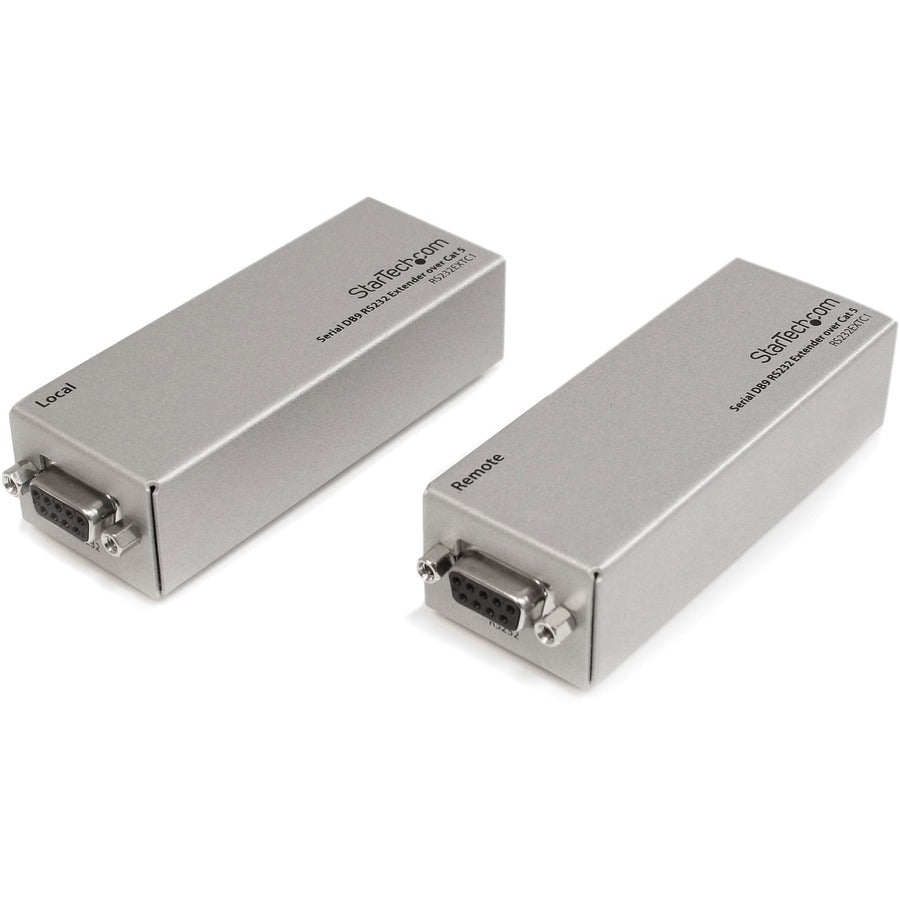 StarTech RS232 Serial over Cat5 Extender, 1 km (3300 ft) Range, Plug & Play, No Software, DB9 Serial Extension - TAA