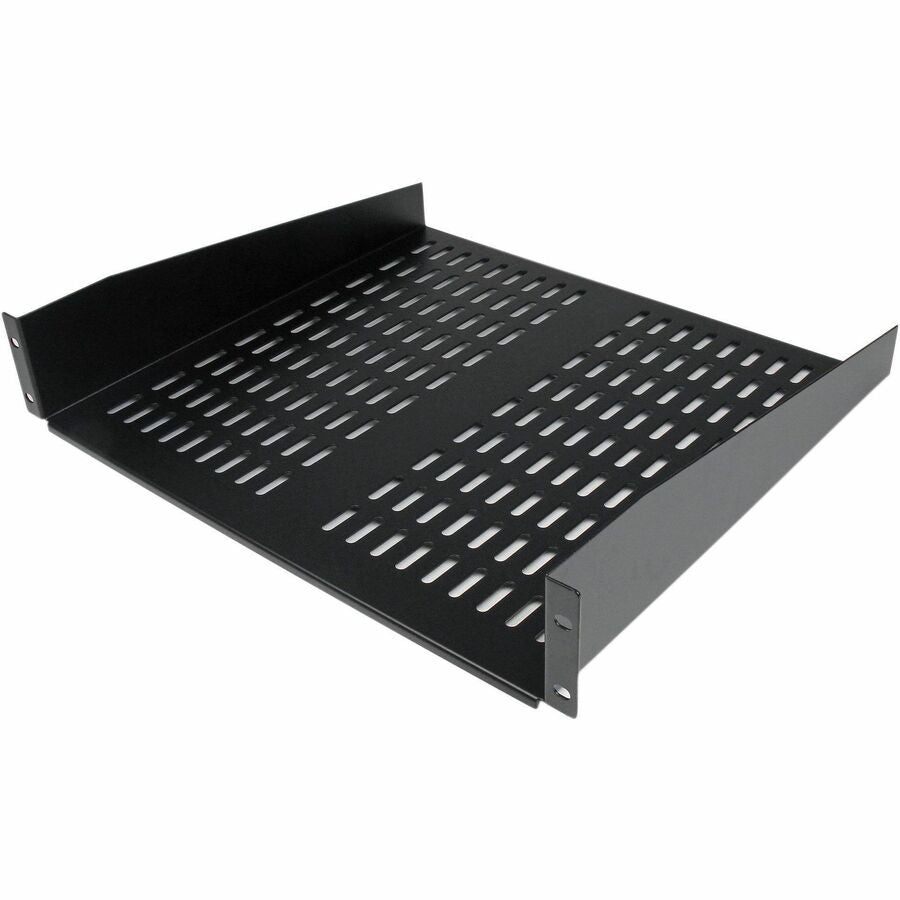 StarTech 2U 16in Universal Vented Rack Mount Cantilever Shelf, Fixed Server Rack Cabinet Shelf, 50lbs / 23kg, TAA