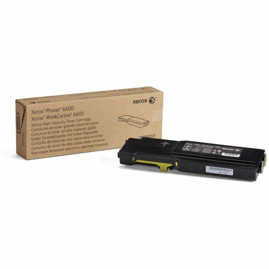 Xerox Genuine Phaser™ 6600, WorkCentre™ 6605 Yellow High capacity Toner Cartridge (6000 Pages) - 106R02227