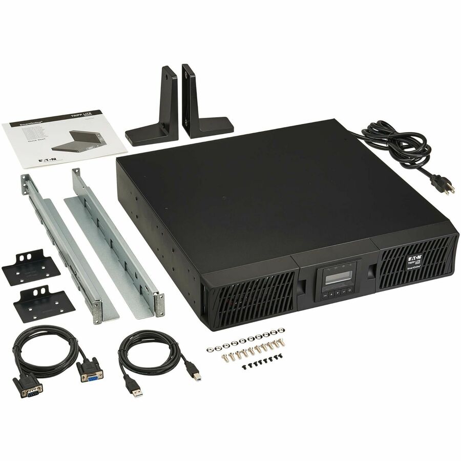 Tripp Lite by Eaton series UPS SmartOnline 750VA 675W 120V Double-Conversion Sine Wave UPS - 8 Outlets Extended Run Network Card Option LCD USB DB9 2U Rack/Tower