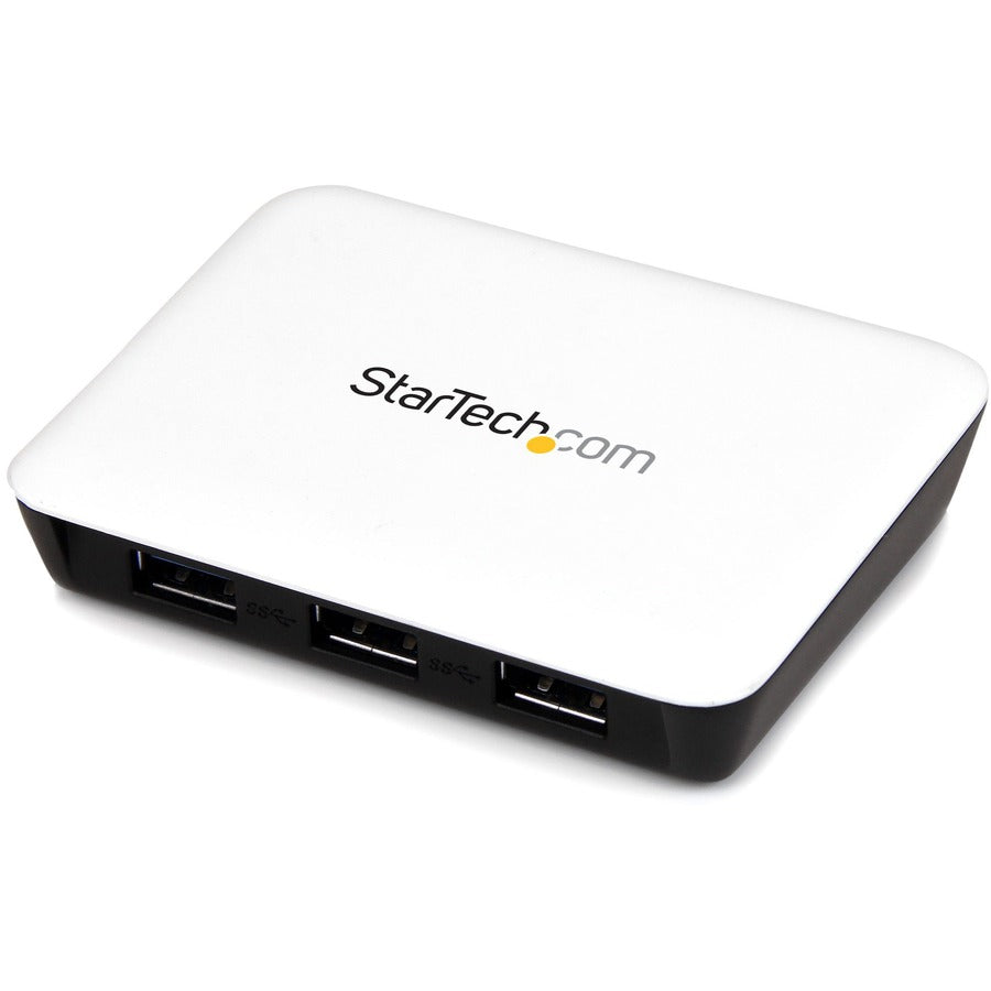 StarTech USB 3.0 to Gigabit Ethernet NIC Network Adapter with 3 Port Hub - White