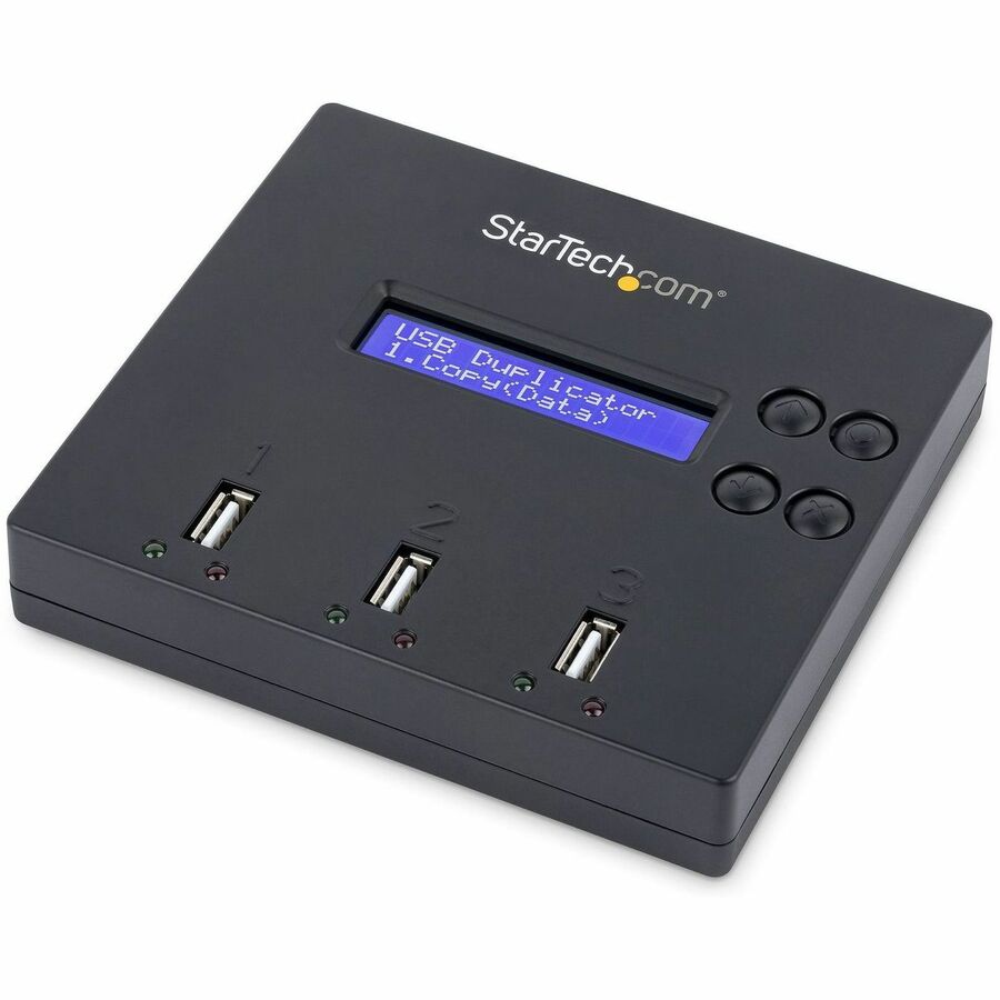StarTech Standalone 1 to 2 USB Thumb Drive Duplicator/Eraser, USB Flash Drive Copier/Cloner, Sector-by-Sector Copy, Sanitizer, TAA