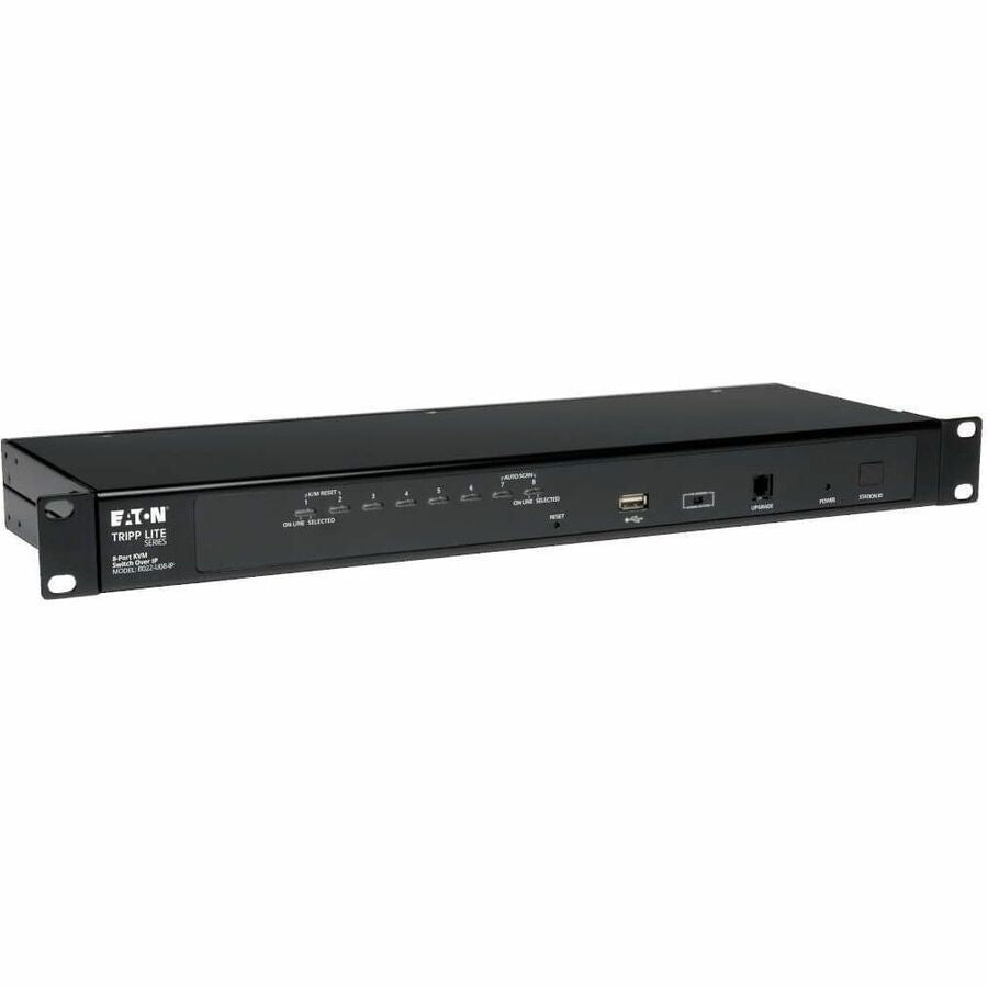 Tripp Lite by Eaton 8-Port Rackmount KVM Switch w/ Built in IP and On Screen Display 1U