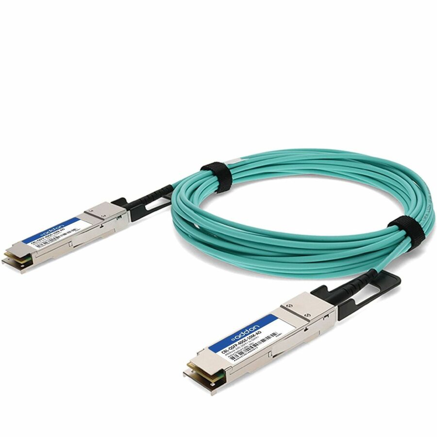 AddOn Dell Force10 CBL-QSFP-40GE-10M Compatible TAA Compliant 40GBase-AOC QSFP+ to QSFP+ Direct Attach Cable (850nm, MMF, 10m)