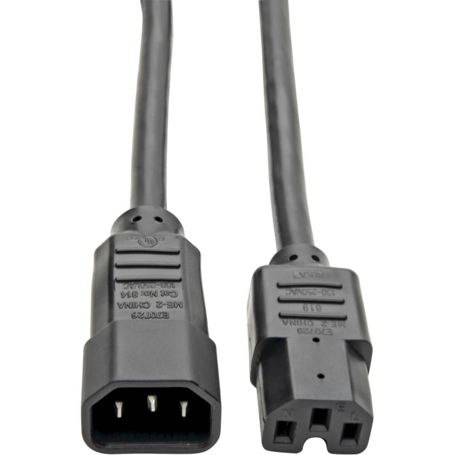 Tripp Lite by Eaton Power Cord C14 to C15 - Heavy-Duty 15A 250V 14 AWG 10 ft. (3.05 m) Black