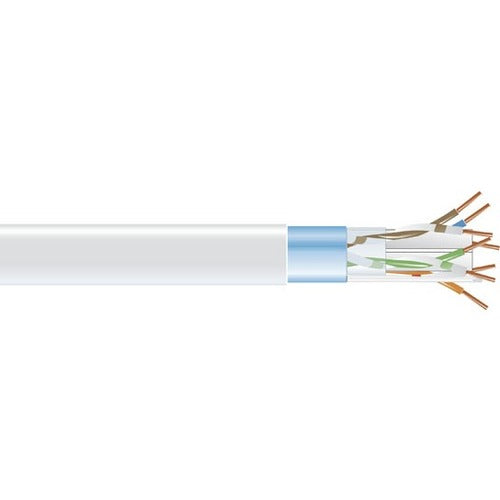 Black Box CAT6 400-MHz Solid Bulk Cable F/UTP CMP Plenum WH 1000FT Spool