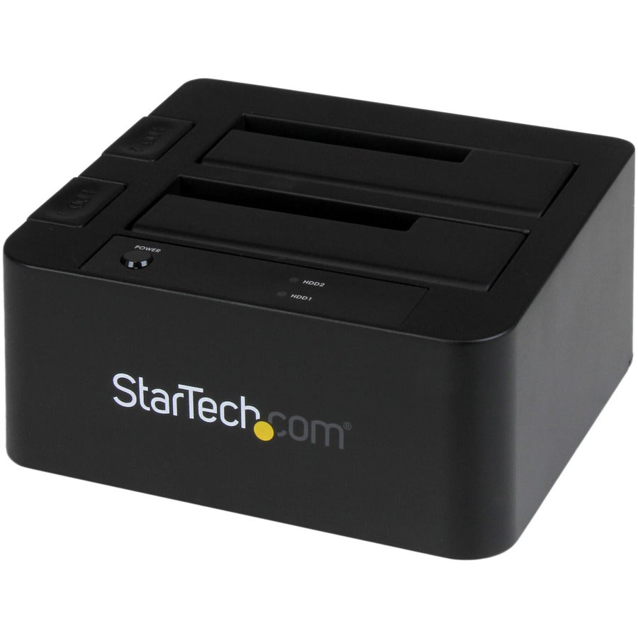 StarTech Dual-Bay USB 3.0 / eSATA to SATA Hard Drive Docking Station, 2.5/3.5" SATA III, SSD/HDD Dock, Top-Loading