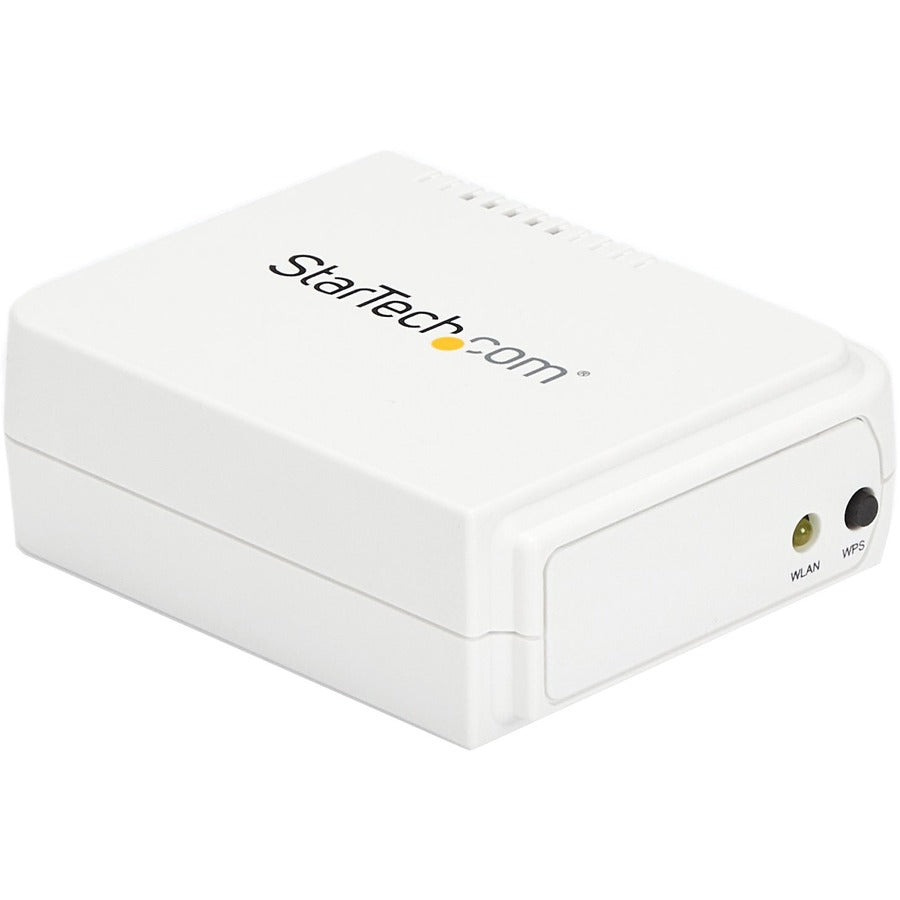 StarTech 1 Port USB Wireless N Network Print Server with 10/100 Mbps Ethernet Port , 802.11 b/g/n, TAA