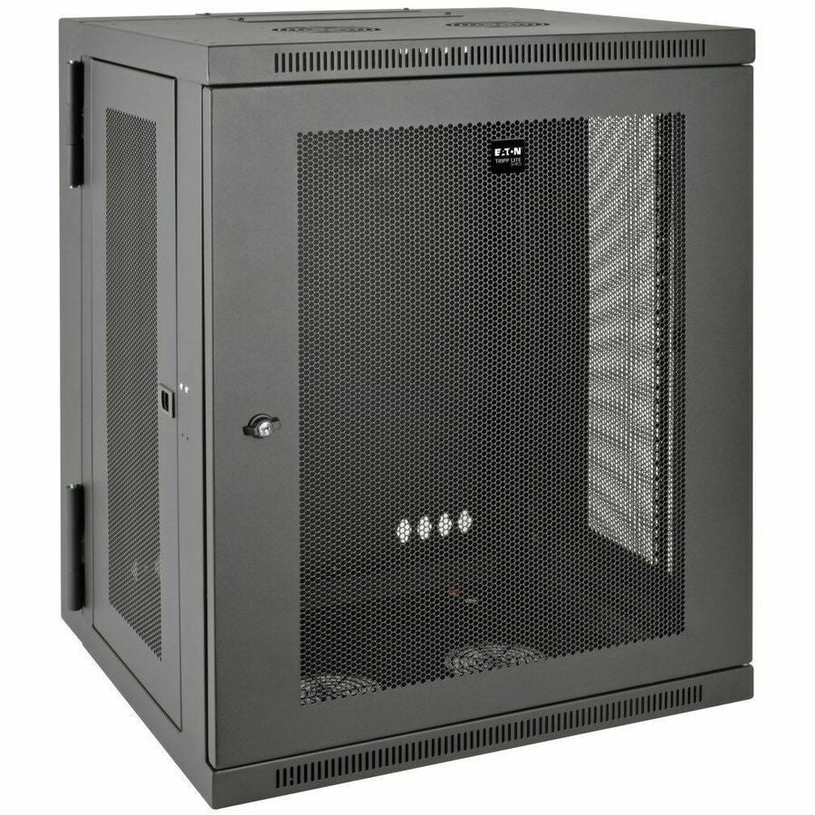 Tripp Lite by Eaton SmartRack 15U Low-Profile Switch-Depth Wall-Mount Half-Height Rack Enclosure Hinged Back