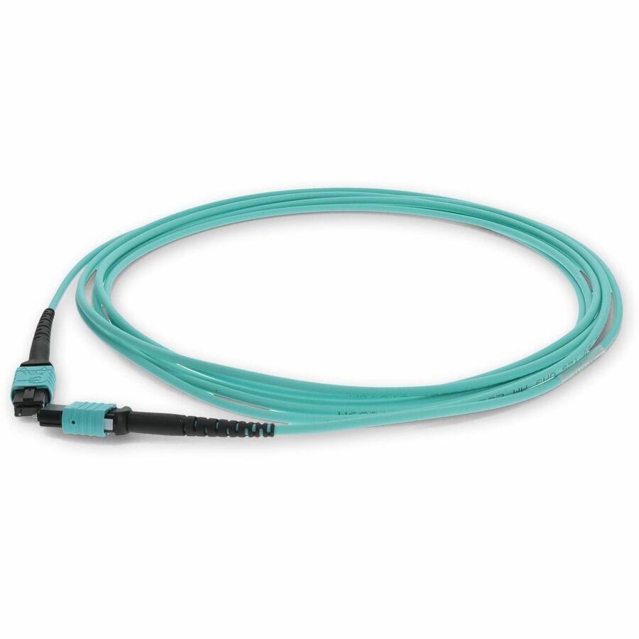 AddOn 3m MPO/UPC (Male) to MPO/UPC (Male) Aqua OM3 OFNR (Riser-Rated) 12-Strand MMF (Multi Mode) Fiber Patch Cable, 50/125