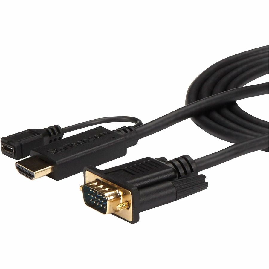 StarTech HDMI to VGA Cable - 3 ft / 1m - 1080p - 1920 x 1200 - Active HDMI Cable - Monitor Cable - Computer Cable