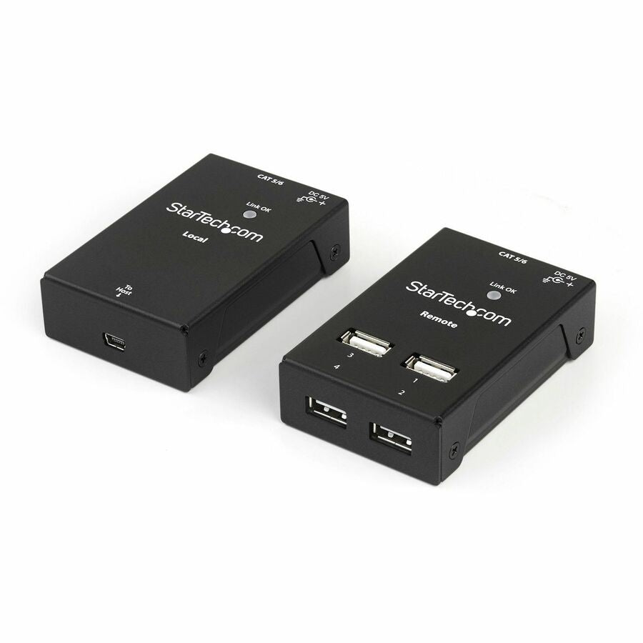 StarTech 4 Port USB 2.0-Over-Cat5-or-Cat6 Extender, up to 130ft (40m), TAA
