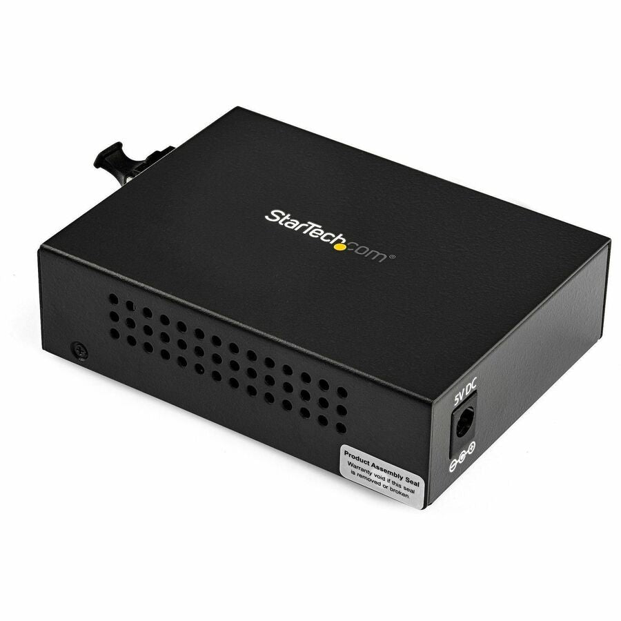StarTech Gigabit Ethernet Fiber Media Converter, Compact, 850nm MM LC, 550m, With MM SFP Transceiver, TAA