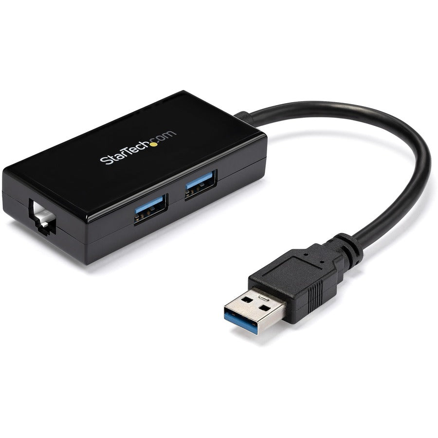 StarTech USB 3.0 to Gigabit Network Adapter with Built-In 2-Port USB Hub - Native Driver Support (Windows, Mac and Chrome OS)