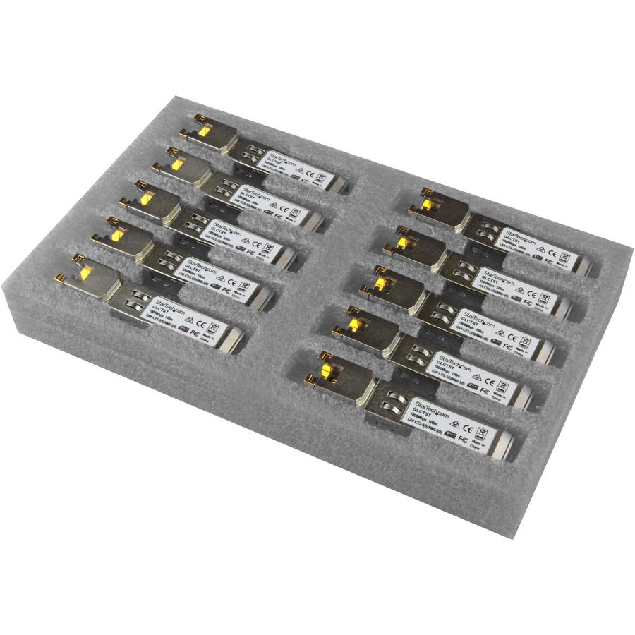 StarTech Cisco GLC-T Compatible SFP Module 10 Pack - 1000BASE-T - 1GE Gigabit Ethernet SFP SFP to RJ45 Cat6/Cat5e Transceiver - 100m