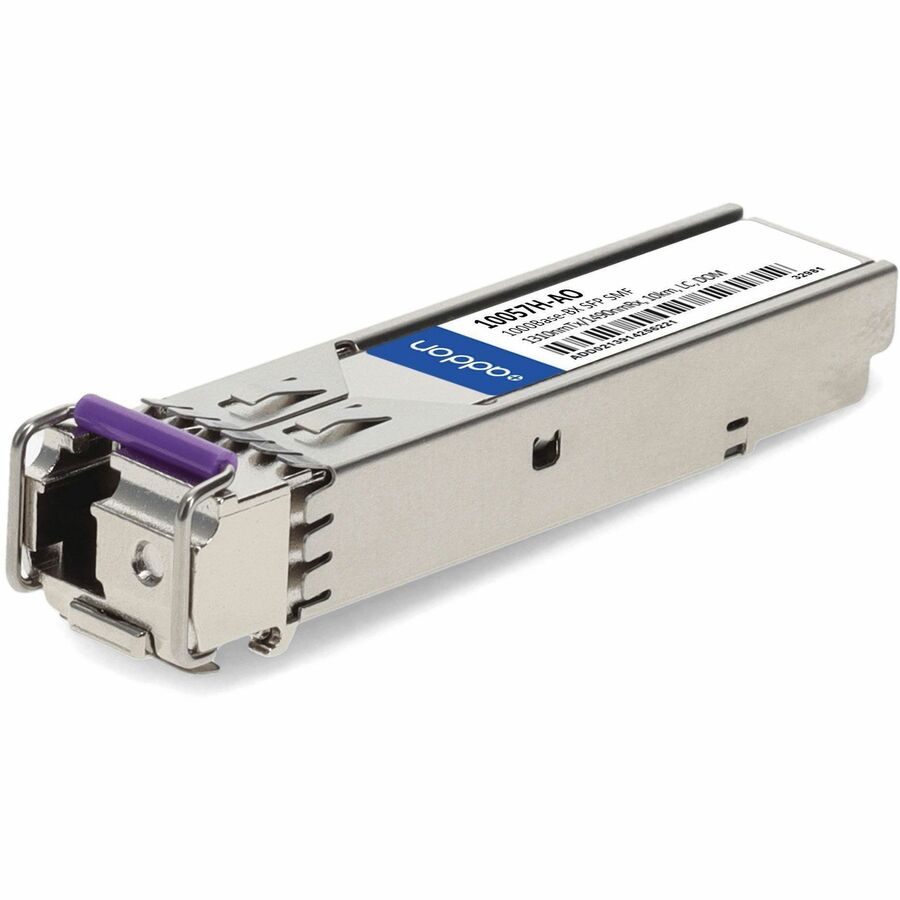 AddOn Extreme Networks 10057H Compatible TAA Compliant 1000Base-BX SFP Transceiver (SMF, 1310nmTx/1490nmRx, 10km, LC, DOM, Rugged)