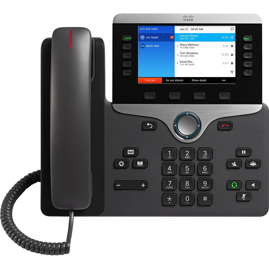 Cisco 8841 IP Phone - Corded - Corded - Wall Mountable, Desktop - Charcoal Gray