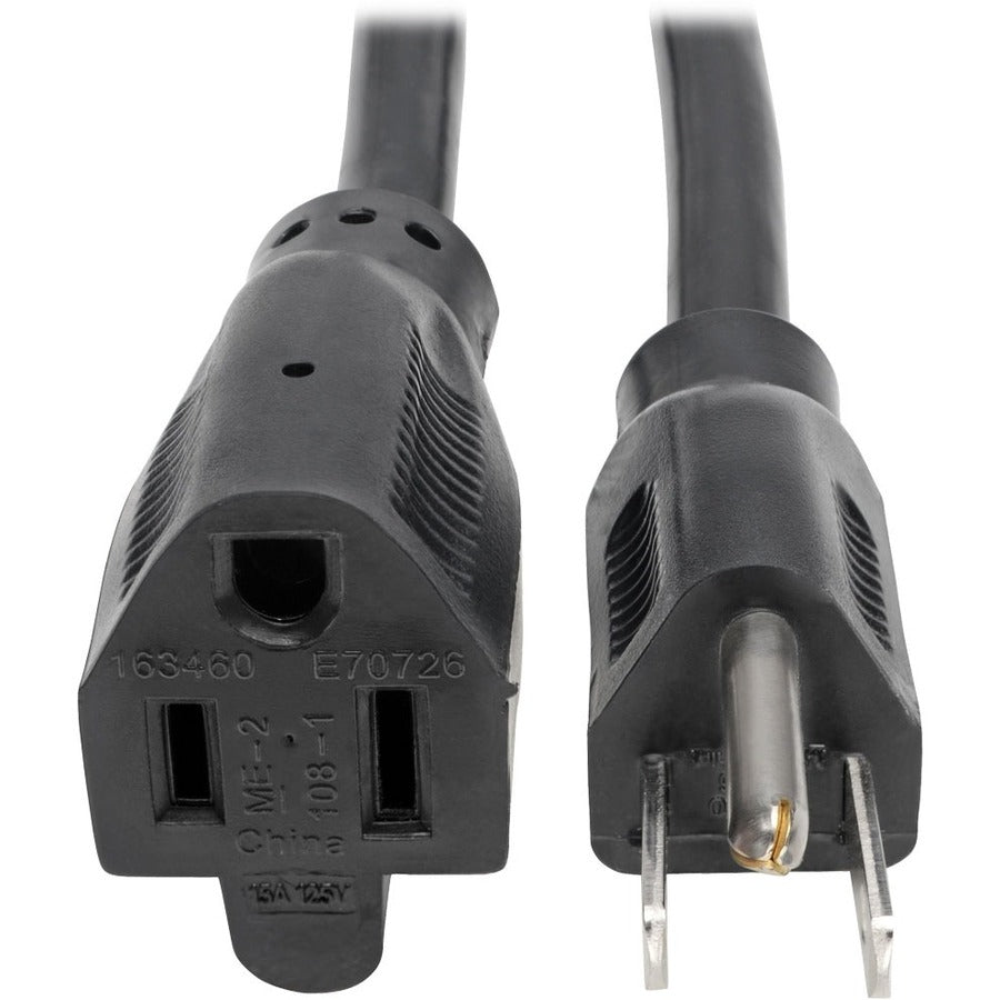 Tripp Lite by Eaton Power Extension Cord NEMA 5-15P to NEMA 5-15R - Heavy-Duty 15A 120V 14 AWG 25 ft. (7.62 m) Black