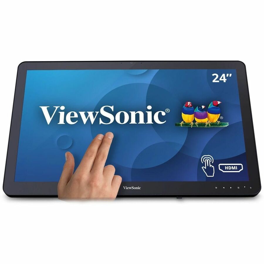 ViewSonic TD2430 24 Inch 1080p Touch Screen Monitor, 10-Point Multi-Touch for Retail POS and Kiosks, Durable 7H Scratch-Resistant Glass, Advanced Ergonomics, HDMI, and DisplayPort Inputs