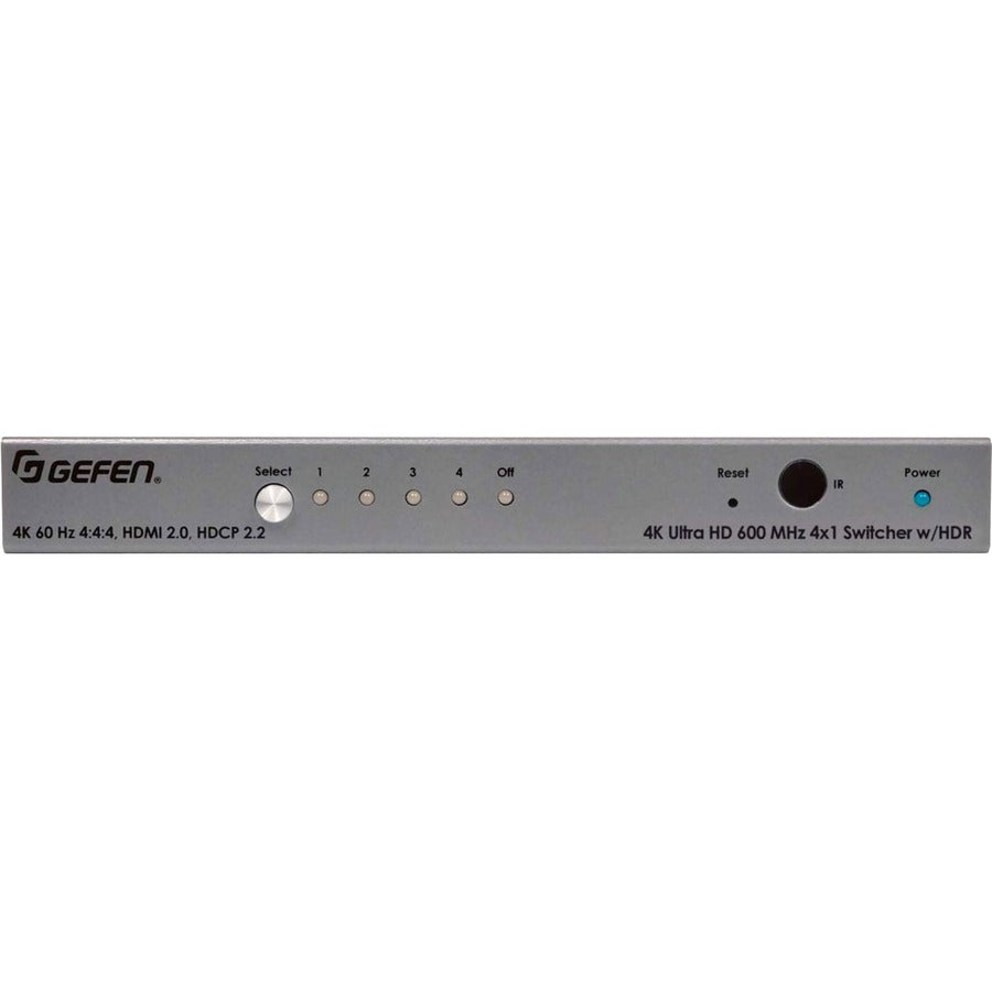 Gefen Ultra HD 600 MHz 4x1 Switcher for HDMI w/ HDR (EXT-UHD600-41)