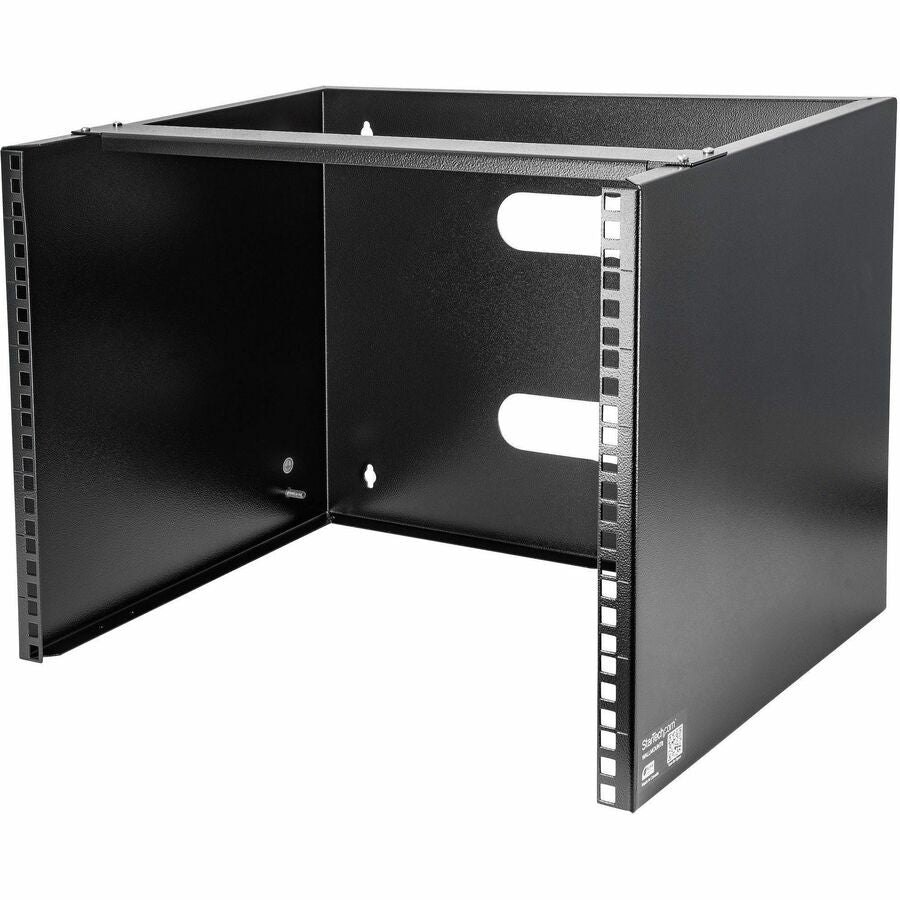 StarTech 8U Wall Mount Rack, 14in Deep, 19in Wall Mount Network Rack, Wall Mounting Patch Panel Bracket for Switch/IT Equipment, TAA
