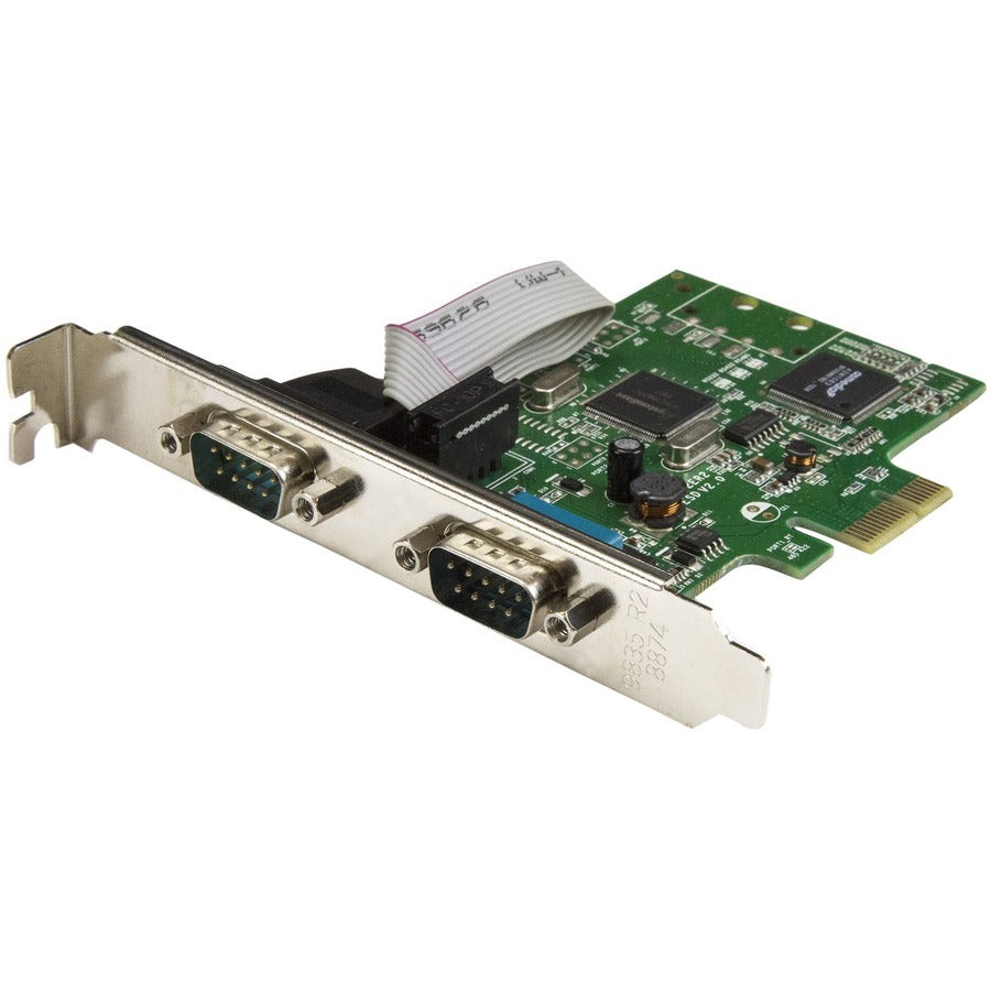 StarTech PCI Express Serial Card, 2 port, Dual Channel 16C1050 UART, Serial Port PCIe Card, Serial Expansion Card, TAA