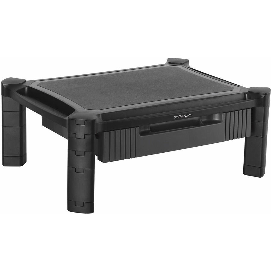 StarTech Adjustable Monitor Riser, Drawer, Monitors up to 32" (22lb/10kg), Adjustable Height, Monitor Stand, Computer Monitor Riser