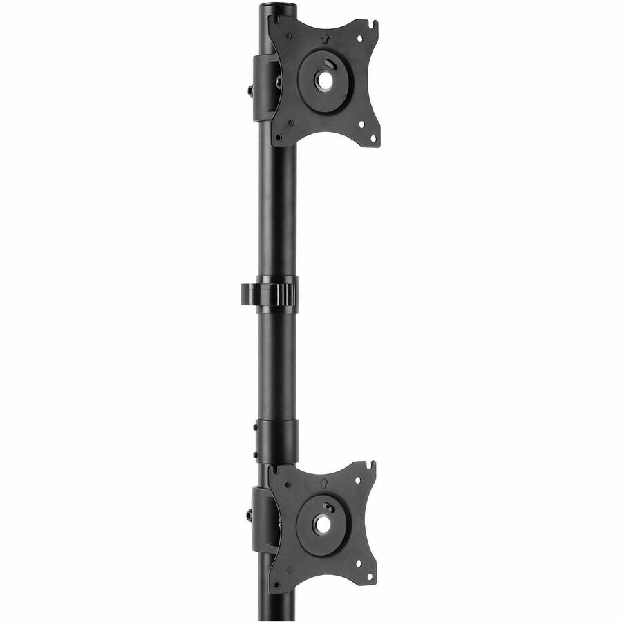 StarTech Vertical Dual Monitor Stand, Heavy Duty Steel, Monitors up to 27" (22lb/10kg), Vesa Monitor, Computer Monitor Stand