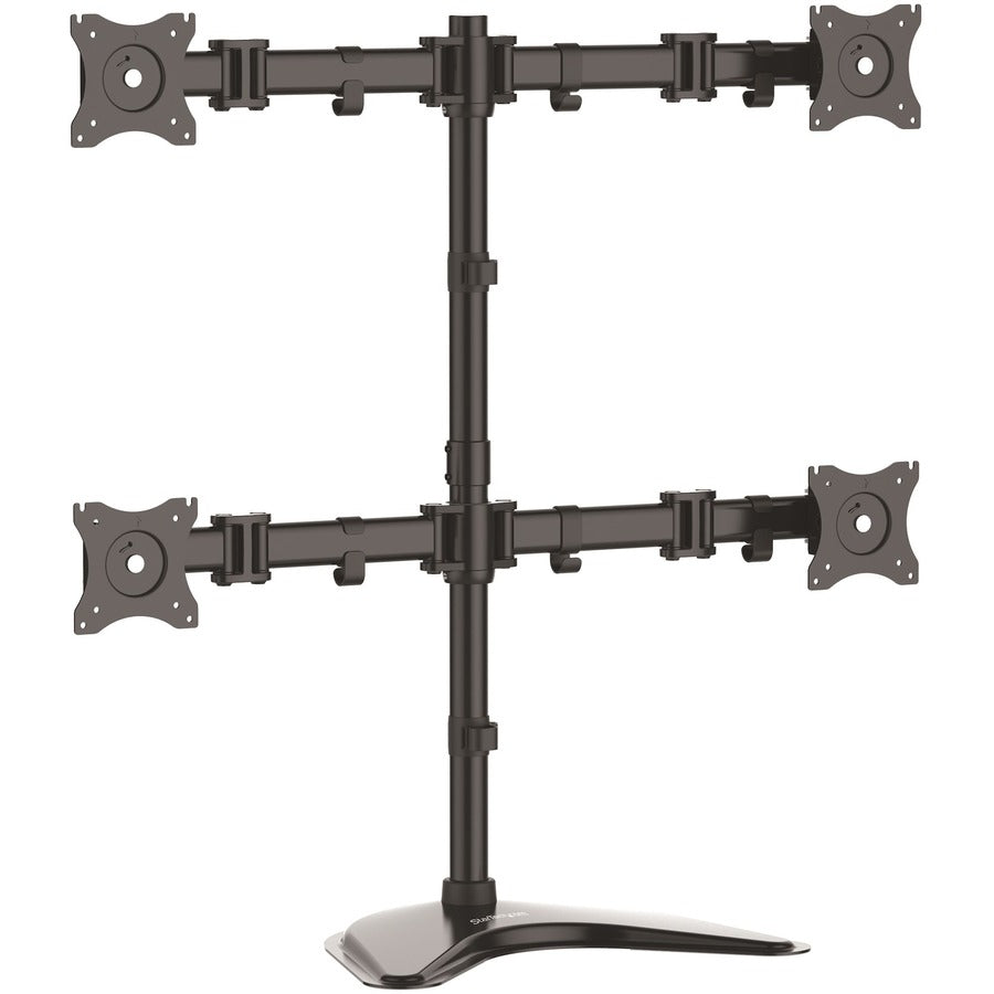 StarTech Quad Monitor Stand, Crossbar, Steel, Monitors up to 27" (17.6lb/8kg), VESA Monitor, Computer Monitor Stand, Monitor Arm