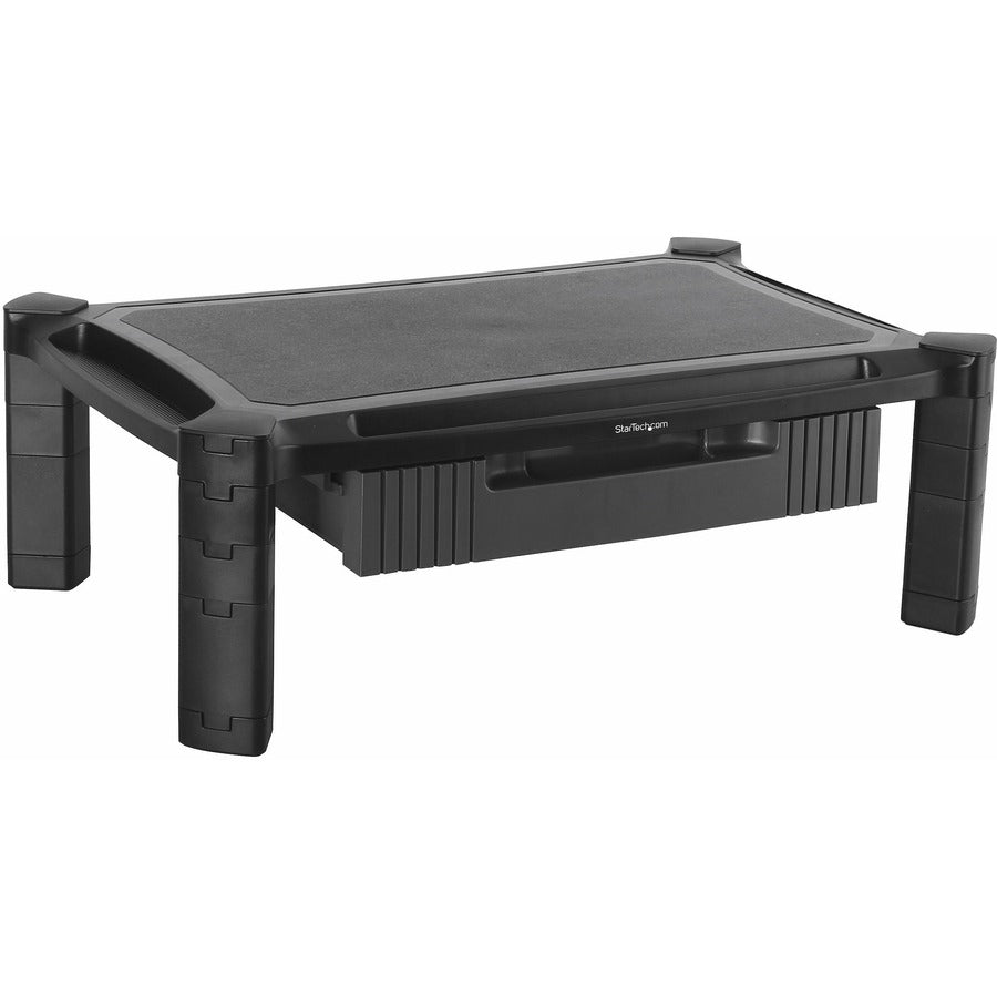 StarTech Adjustable Monitor Riser, Large, Drawer, Monitors up to 32" (22lb/10kg), Adjustable Height, Desk Monitor Stand