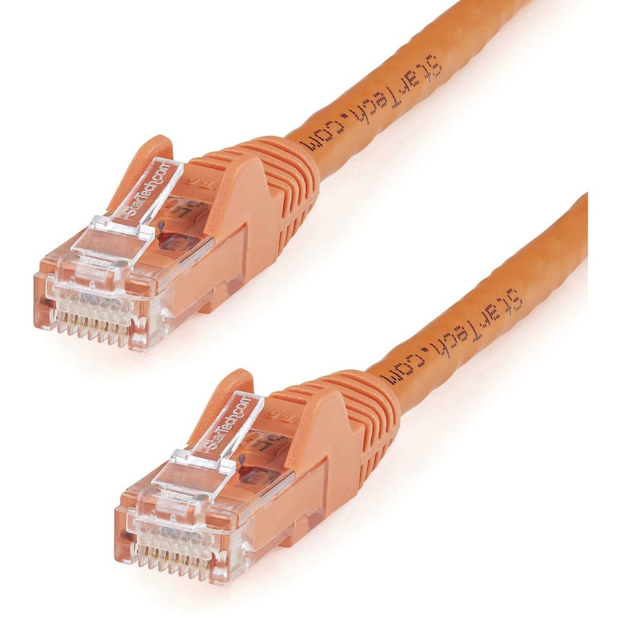 StarTech 150ft CAT6 Ethernet Cable - Orange Snagless Gigabit 100W PoE UTP 250Mhz Category 6 Patch Cord UL Certified Wiring/TIA