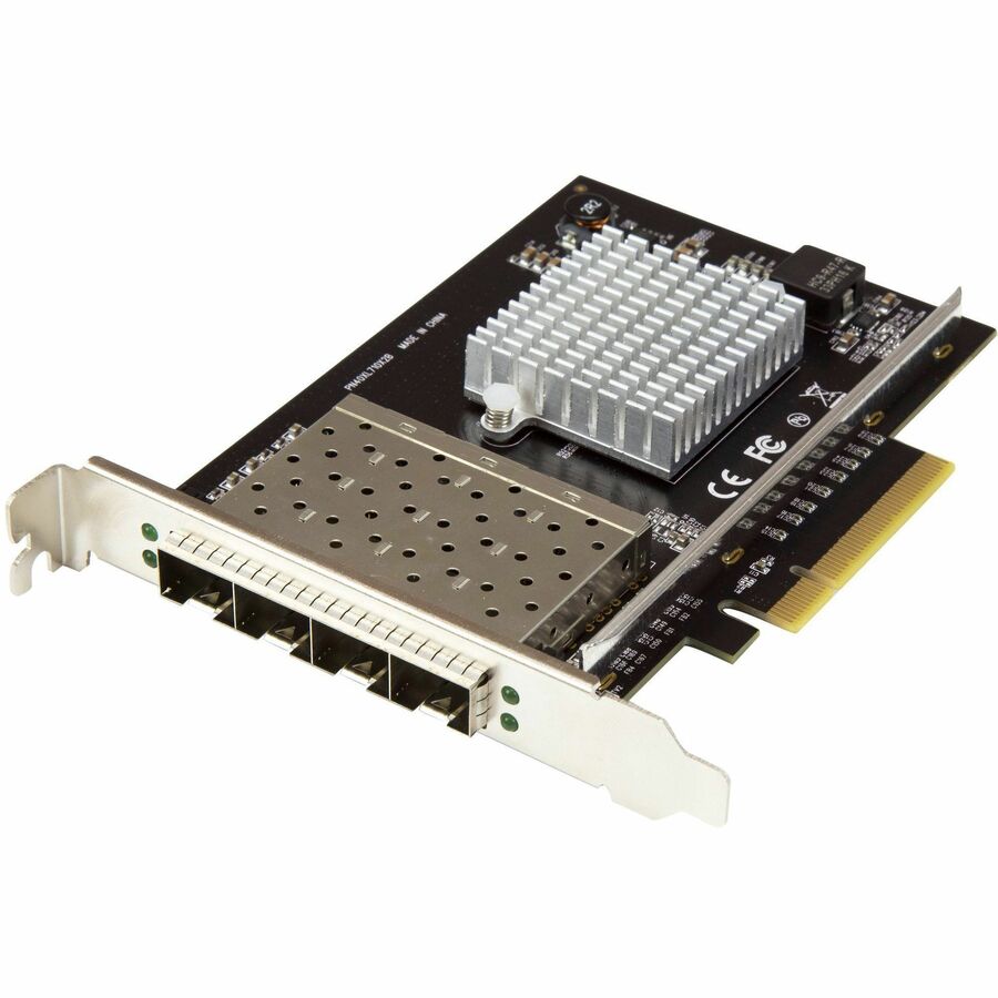 StarTech Quad Port 10G SFP+ Network Card - Intel XL710 Open SFP+ Converged Adapter - PCIe 10 Gigabit Fiber Optic Server NIC - 10GbE