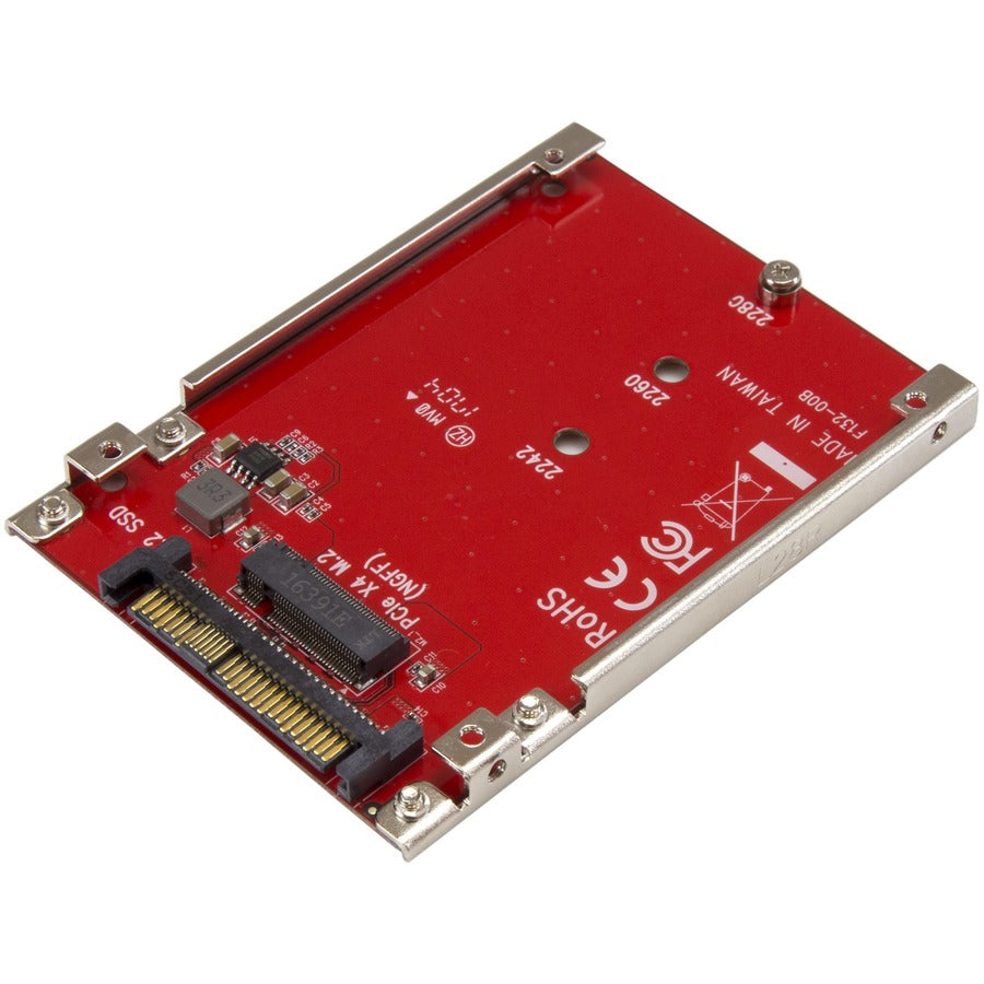 StarTech M.2 to U.2 Adapter, M.2 Drive to U.2 (SFF-8639) Host Adapter for M.2 PCIe NVMe SSDs, M.2 PCIe SSD Adapter, TAA