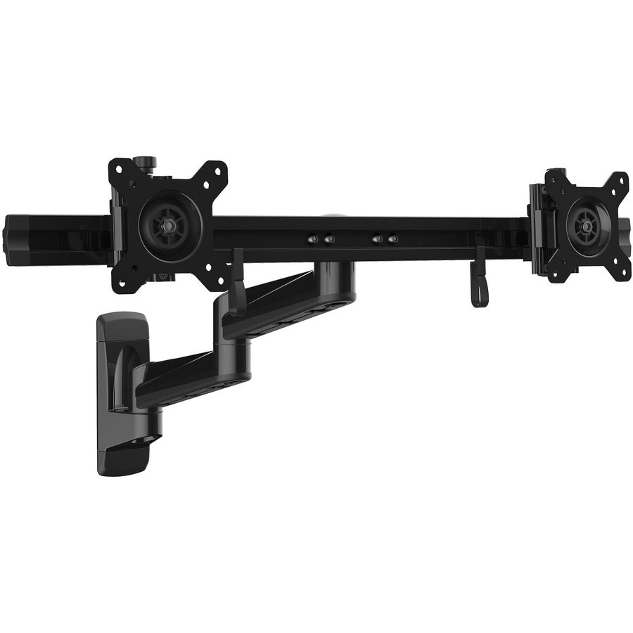 StarTech Wall Mount Dual Monitor Arm, Articulating Ergonomic VESA Wall Mount for 2x 24" (11lb/5kg) Screens, Adjustable Crossbar