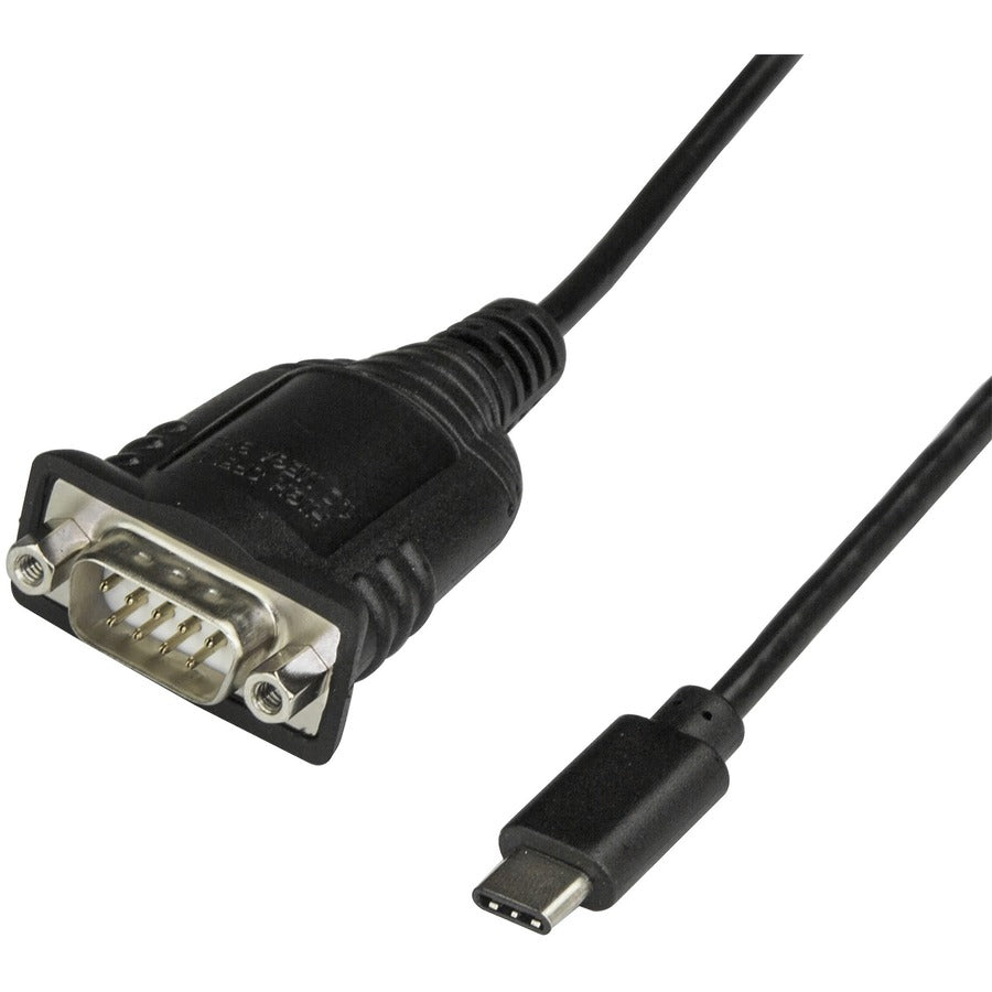 StarTech USB C to Serial Adapter Cable 16" (40cm) - USB Type-C to Serial RS232 (DB9) Cable Converter - Male/Male - Windows/Mac/Linux