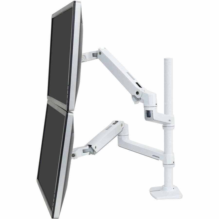 Ergotron LX Dual Stacking Arm, Tall Pole (white)