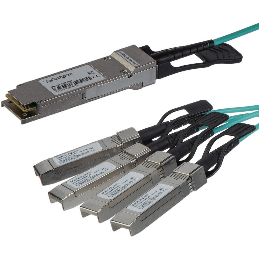 StarTech AOC Breakout Cable for Cisco QSFP-4X10G-AOC10M - 15m 40G 1x QSFP+ to 4x SFP+ AOC Cable 40GbE QSFP+ Active Optical Fiber 49ft