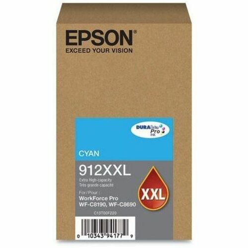 Epson DURABrite Pro 912XXL Original Extra High Yield Inkjet Ink Cartridge - Cyan Pack