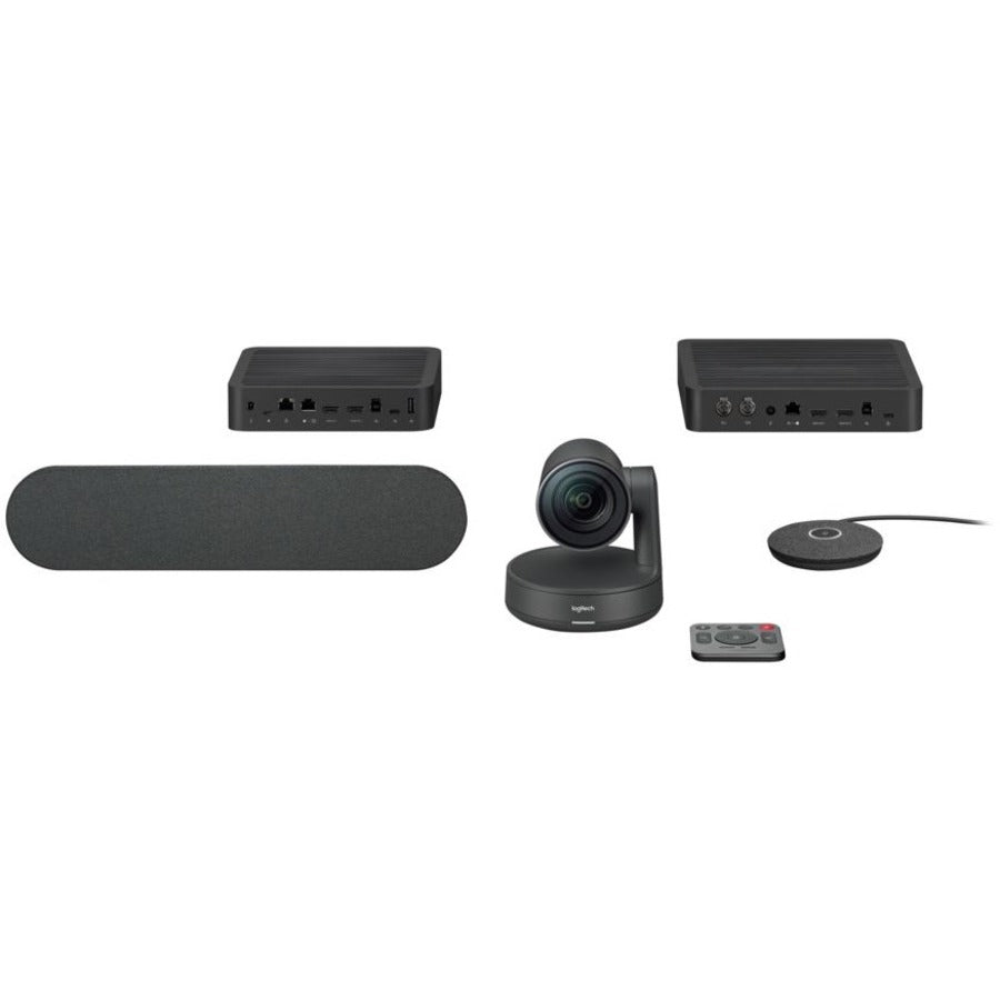 Logitech Rally Plus 4K Ultra-HD Modular Video Conferencing System, PTZ Camera, USB, For Large Rooms