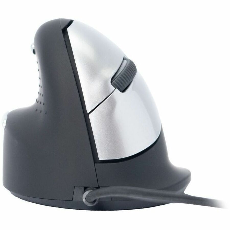 R-Go HE ergonomic mouse, vertical mouse, prevents RSI, medium (hand length 165-185mm), left handed, wired, black