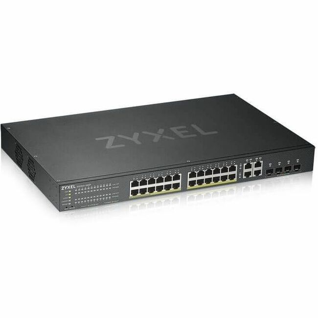 ZYXEL GS1920-24HPv2 24-Port Gigabit Smart Nebula Cloud Managed PoE Switch | 24 PoE+ Ports at 375W with 4 SFP Uplinks | TAA Compliant
